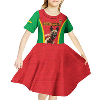 Custom Guinea-Bissau Football Kid Short Sleeve Dress Vamos Djurtus