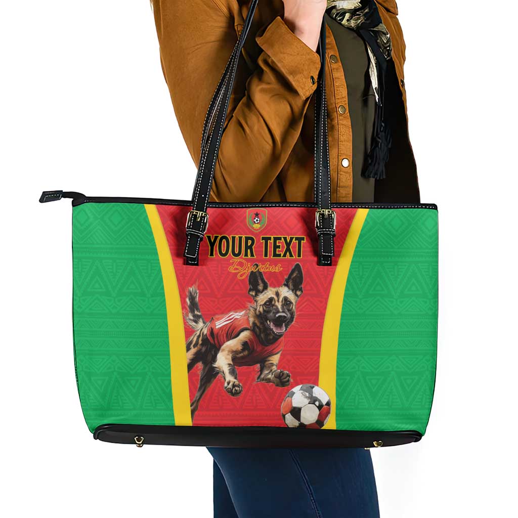 Custom Guinea-Bissau Football Leather Tote Bag Vamos Djurtus