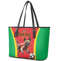 Custom Guinea-Bissau Football Leather Tote Bag Vamos Djurtus