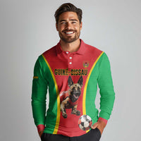 Custom Guinea-Bissau Football Long Sleeve Polo Shirt Vamos Djurtus