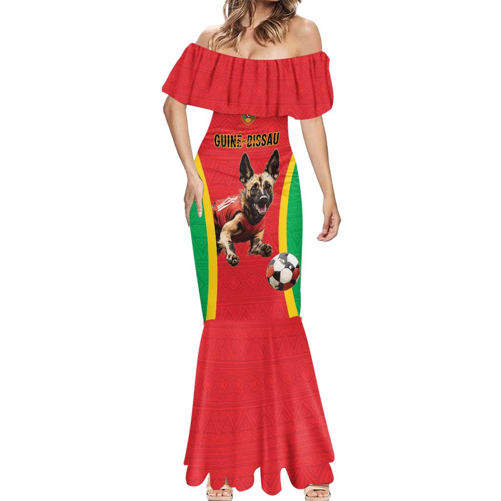 Custom Guinea-Bissau Football Mermaid Dress Vamos Djurtus