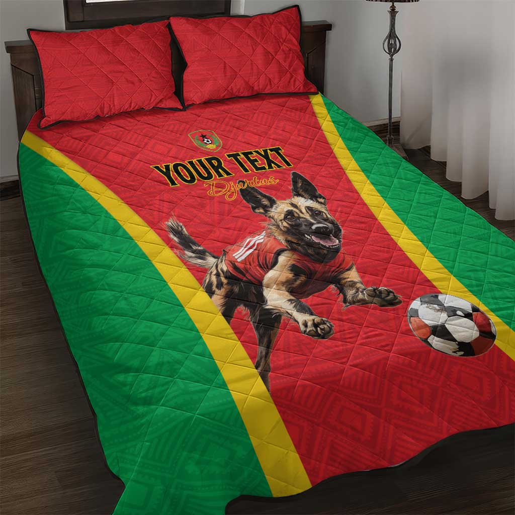 Custom Guinea-Bissau Football Quilt Bed Set Vamos Djurtus