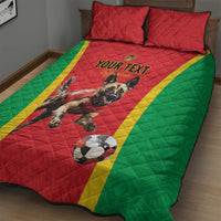 Custom Guinea-Bissau Football Quilt Bed Set Vamos Djurtus
