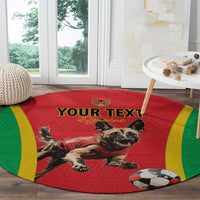 Custom Guinea-Bissau Football Round Carpet Vamos Djurtus