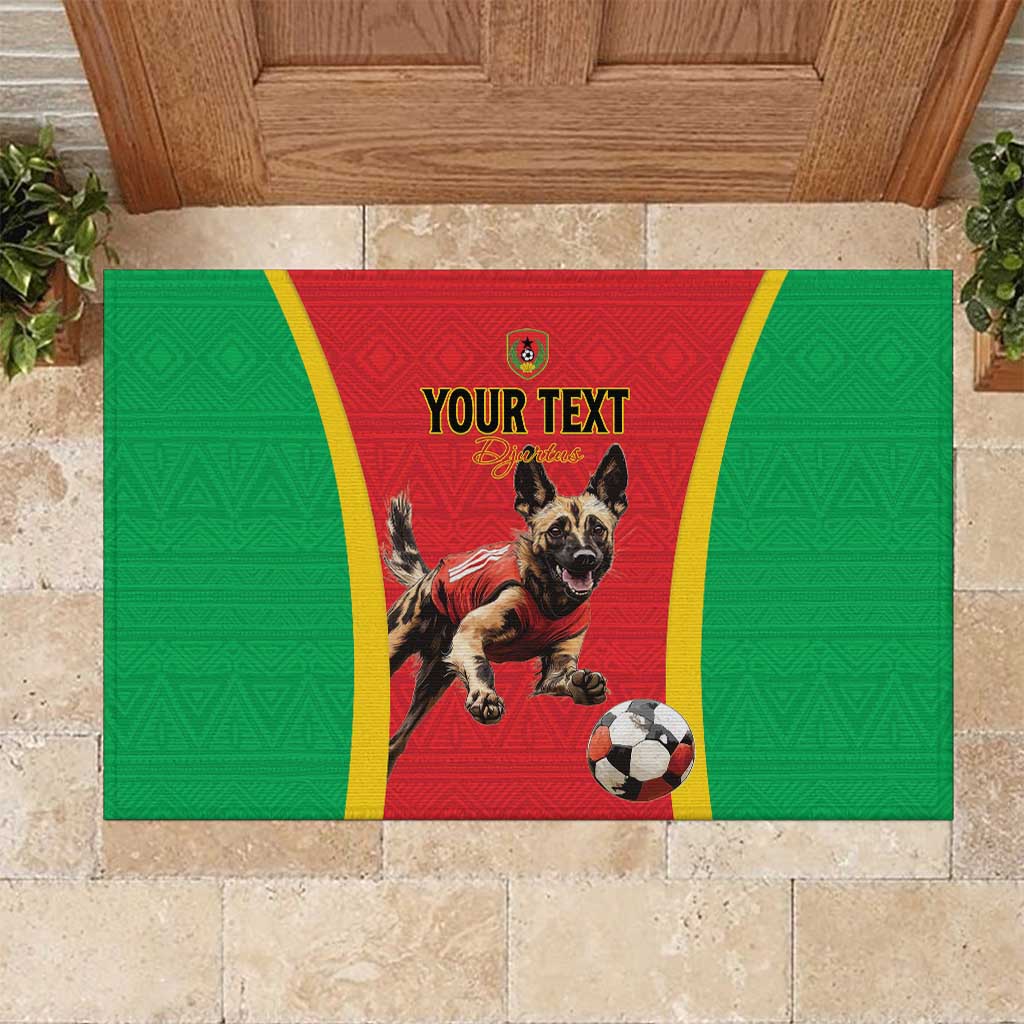 Custom Guinea-Bissau Football Rubber Doormat Vamos Djurtus
