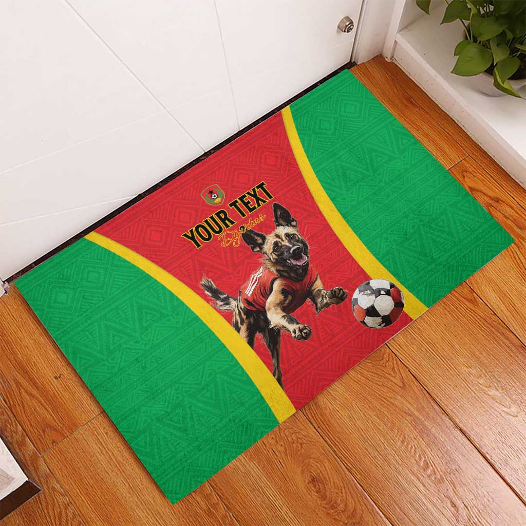Custom Guinea-Bissau Football Rubber Doormat Vamos Djurtus
