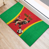 Custom Guinea-Bissau Football Rubber Doormat Vamos Djurtus