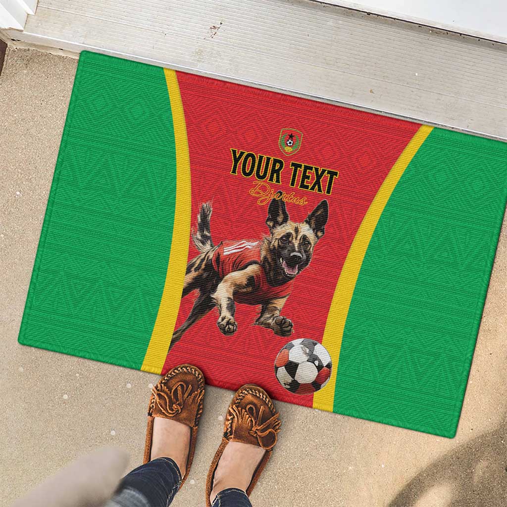 Custom Guinea-Bissau Football Rubber Doormat Vamos Djurtus