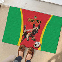 Custom Guinea-Bissau Football Rubber Doormat Vamos Djurtus