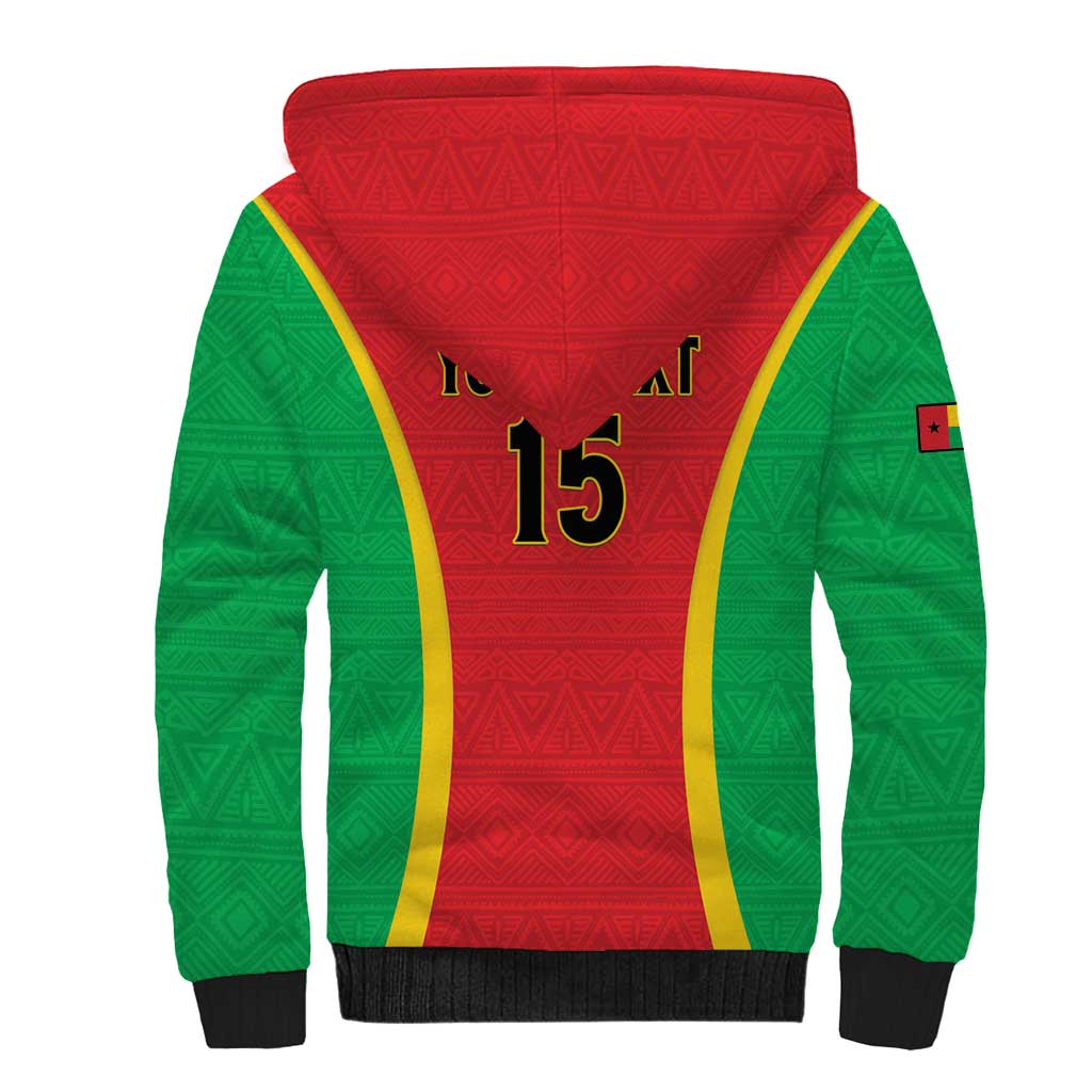 Custom Guinea-Bissau Football Sherpa Hoodie Vamos Djurtus
