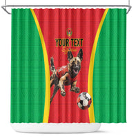 Custom Guinea-Bissau Football Shower Curtain Vamos Djurtus