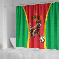Custom Guinea-Bissau Football Shower Curtain Vamos Djurtus
