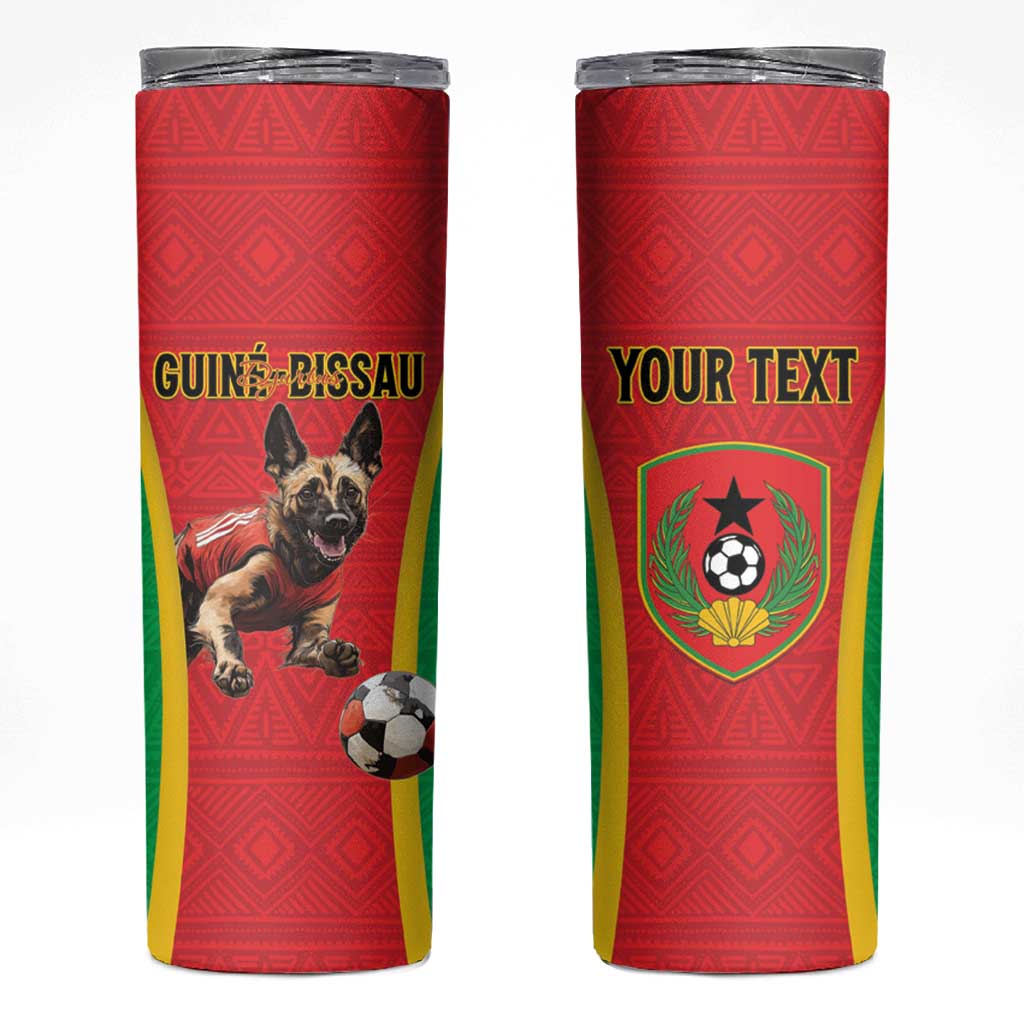 Custom Guinea-Bissau Football Skinny Tumbler Vamos Djurtus