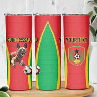 Custom Guinea-Bissau Football Skinny Tumbler Vamos Djurtus