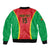 Custom Guinea-Bissau Football Sleeve Zip Bomber Jacket Vamos Djurtus