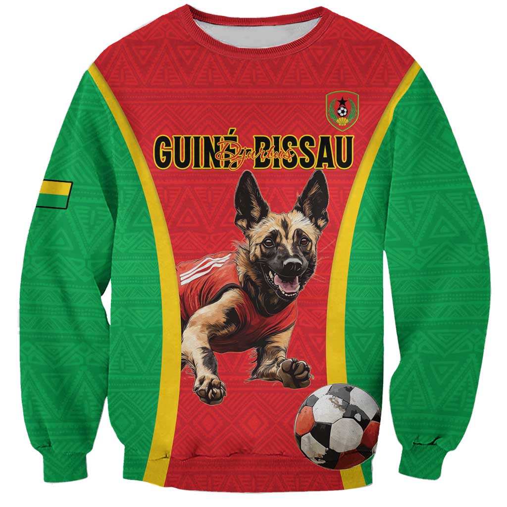 Custom Guinea-Bissau Football Sweatshirt Vamos Djurtus