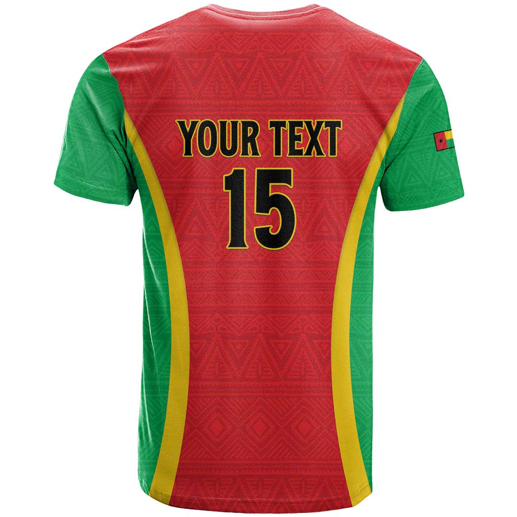 Custom Guinea-Bissau Football T Shirt Vamos Djurtus