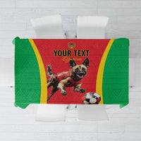 Custom Guinea-Bissau Football Tablecloth Vamos Djurtus