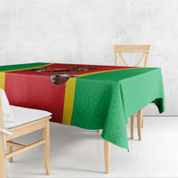 Custom Guinea-Bissau Football Tablecloth Vamos Djurtus