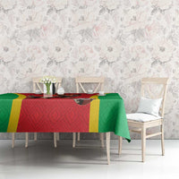 Custom Guinea-Bissau Football Tablecloth Vamos Djurtus