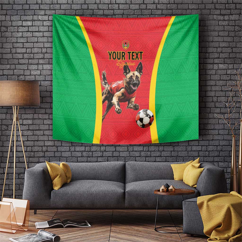 Custom Guinea-Bissau Football Tapestry Vamos Djurtus