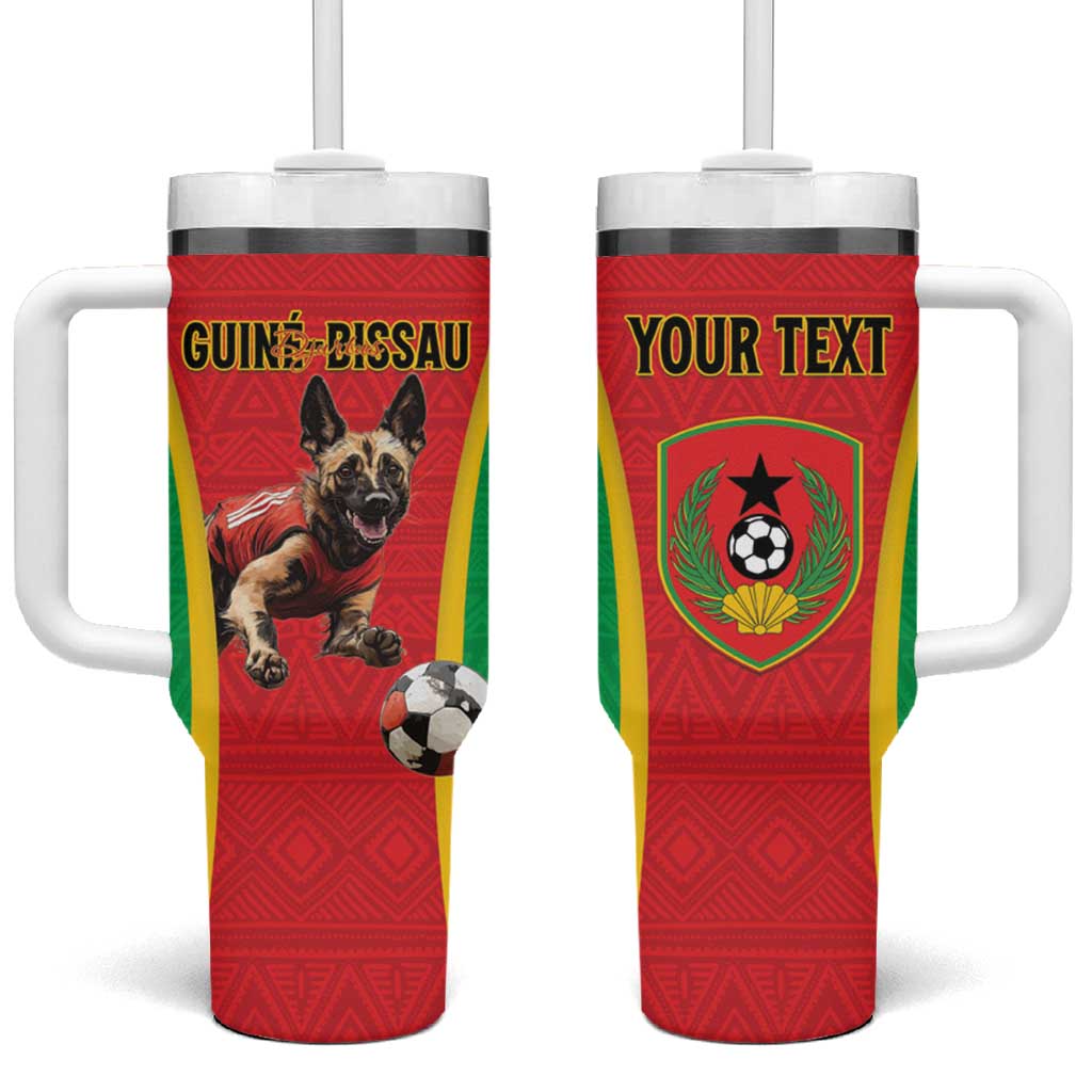 Custom Guinea-Bissau Football Tumbler With Handle Vamos Djurtus