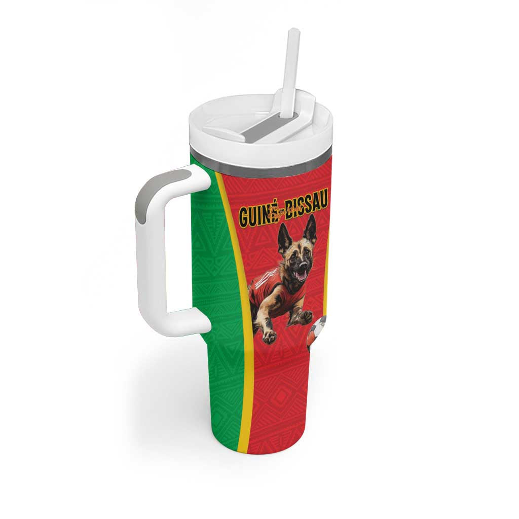 Custom Guinea-Bissau Football Tumbler With Handle Vamos Djurtus