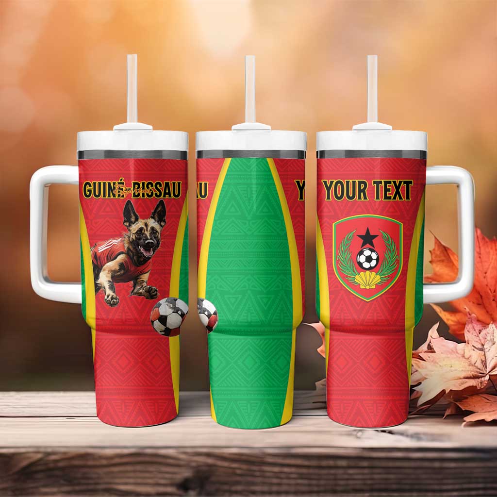 Custom Guinea-Bissau Football Tumbler With Handle Vamos Djurtus