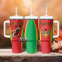 Custom Guinea-Bissau Football Tumbler With Handle Vamos Djurtus