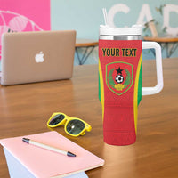 Custom Guinea-Bissau Football Tumbler With Handle Vamos Djurtus