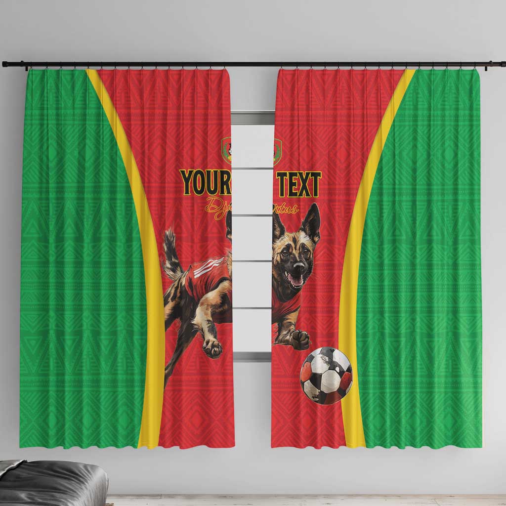 Custom Guinea-Bissau Football Window Curtain Vamos Djurtus