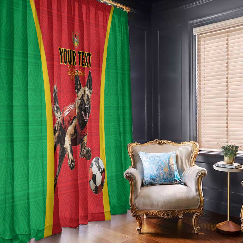 Custom Guinea-Bissau Football Window Curtain Vamos Djurtus