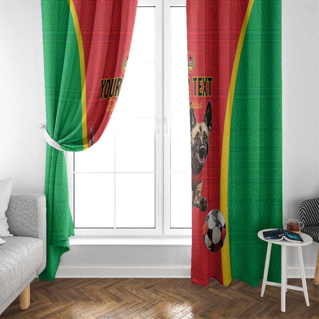 Custom Guinea-Bissau Football Window Curtain Vamos Djurtus