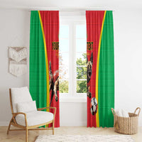 Custom Guinea-Bissau Football Window Curtain Vamos Djurtus