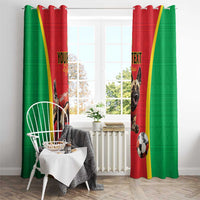 Custom Guinea-Bissau Football Window Curtain Vamos Djurtus