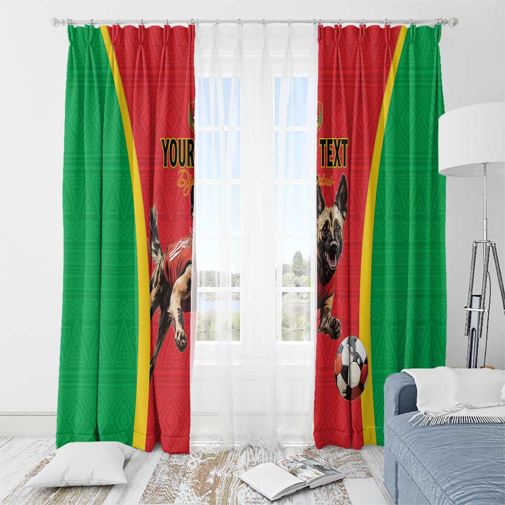 Custom Guinea-Bissau Football Window Curtain Vamos Djurtus