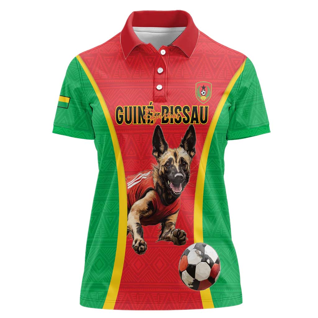 Custom Guinea-Bissau Football Women Polo Shirt Vamos Djurtus