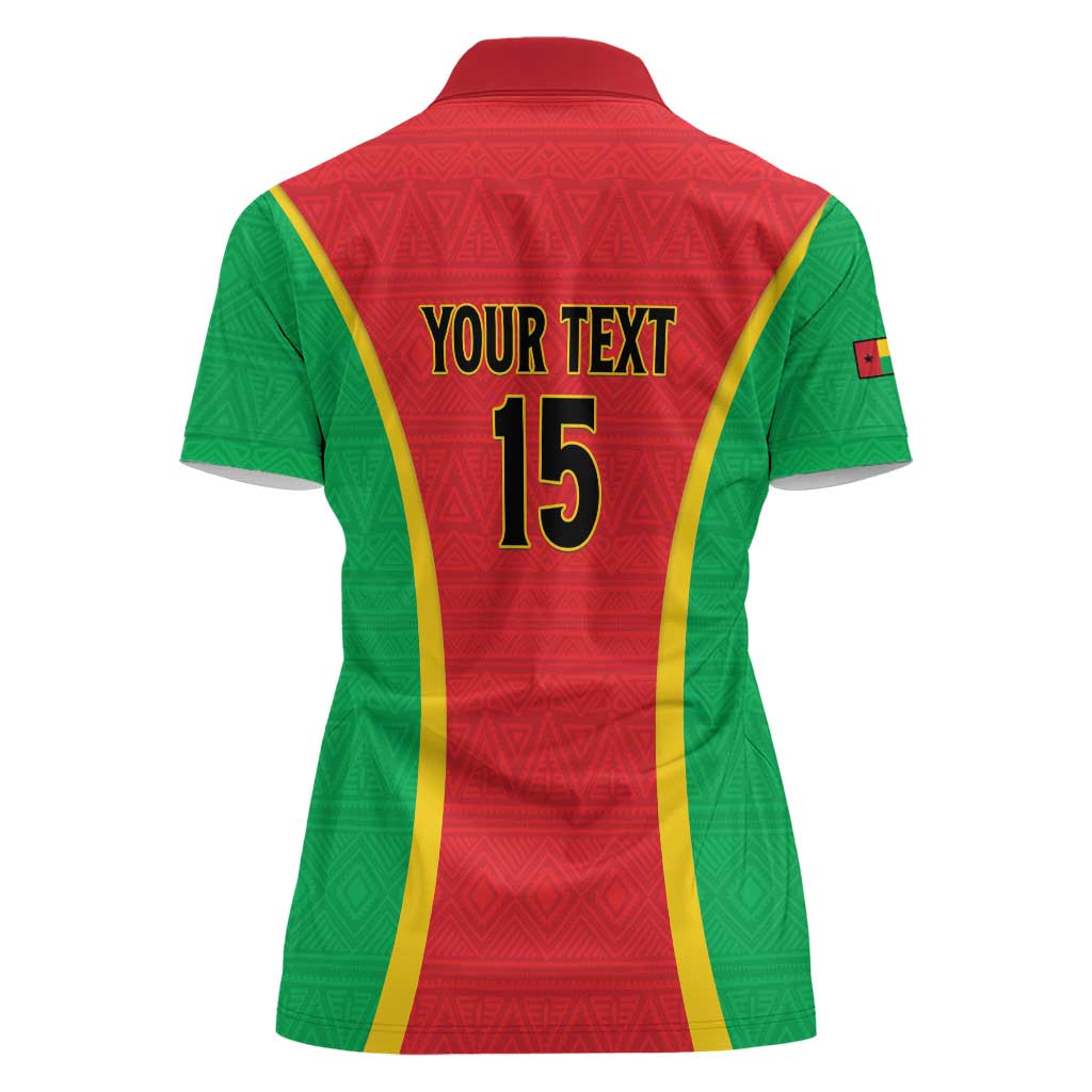 Custom Guinea-Bissau Football Women Polo Shirt Vamos Djurtus