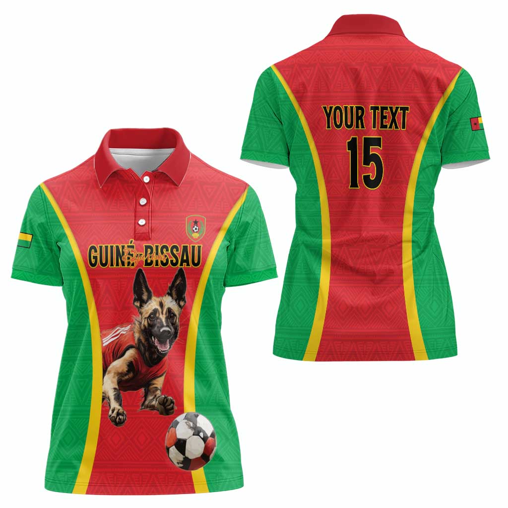 Custom Guinea-Bissau Football Women Polo Shirt Vamos Djurtus