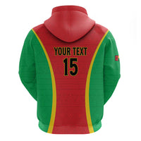 Custom Guinea-Bissau Football Zip Hoodie Vamos Djurtus