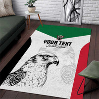 Custom Sudan Football Area Rug Yalla Falcons of Jediane