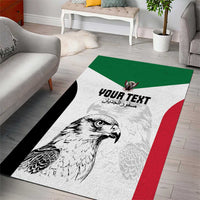 Custom Sudan Football Area Rug Yalla Falcons of Jediane