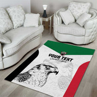 Custom Sudan Football Area Rug Yalla Falcons of Jediane