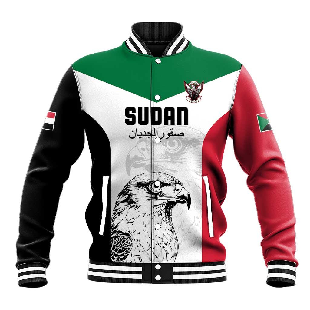 Custom Sudan Football Baseball Jacket Yalla Falcons of Jediane