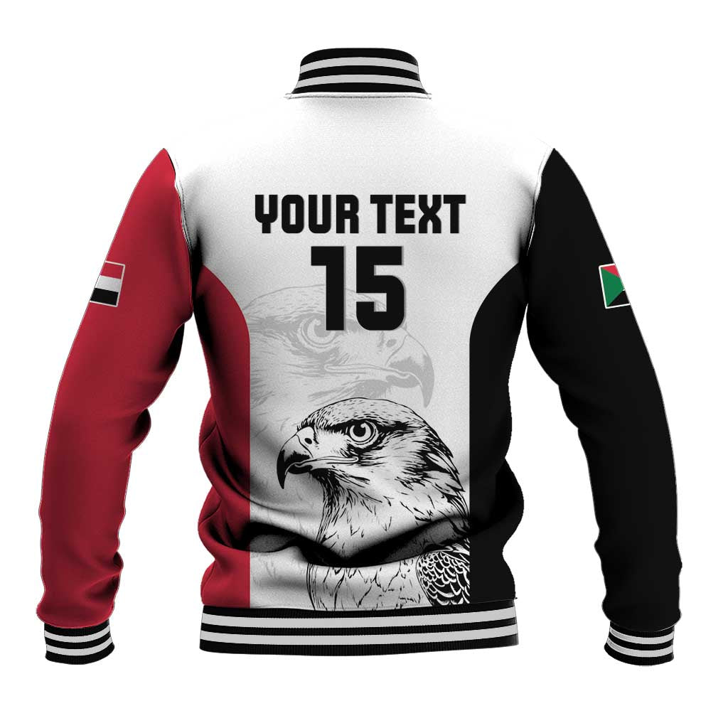 Custom Sudan Football Baseball Jacket Yalla Falcons of Jediane