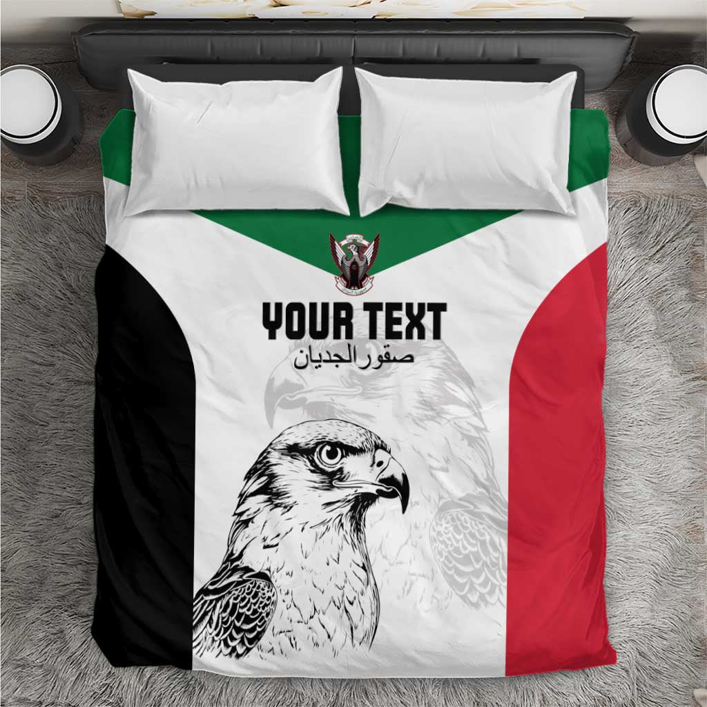 Custom Sudan Football Bedding Set Yalla Falcons of Jediane