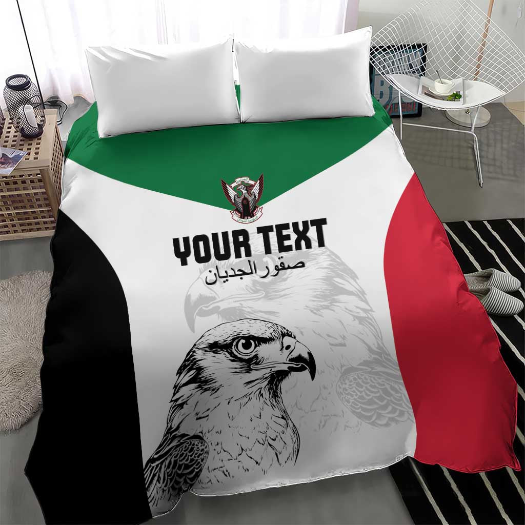 Custom Sudan Football Bedding Set Yalla Falcons of Jediane