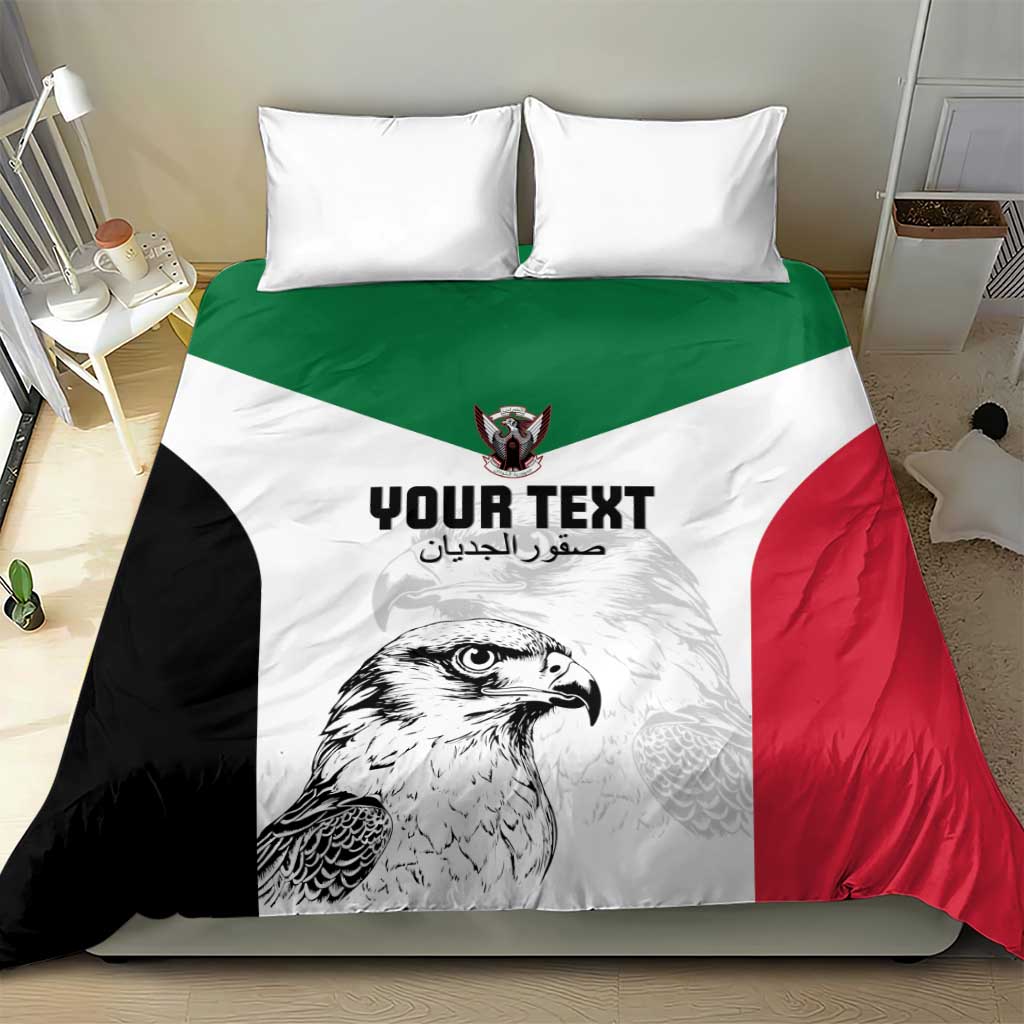 Custom Sudan Football Bedding Set Yalla Falcons of Jediane