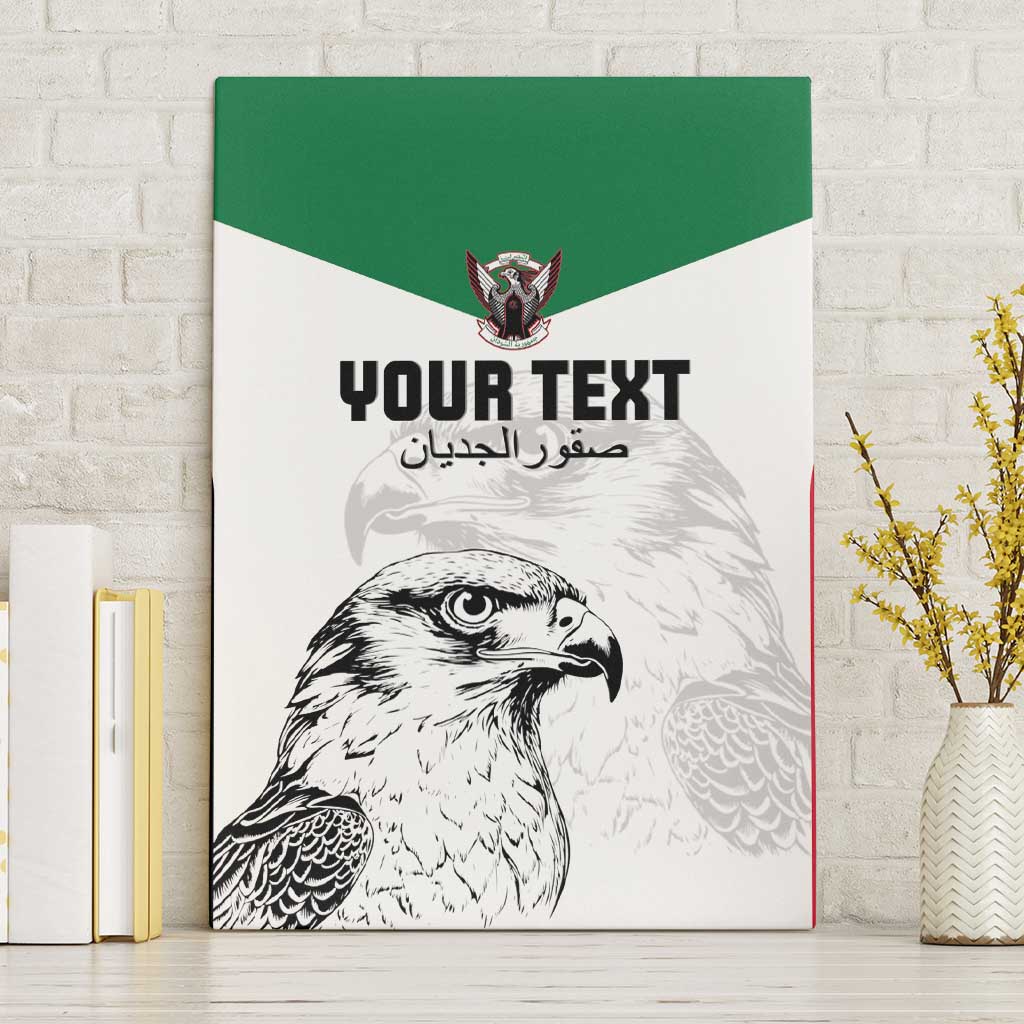 Custom Sudan Football Canvas Wall Art Yalla Falcons of Jediane