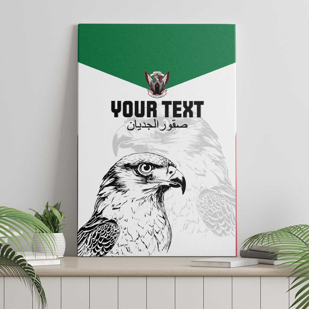 Custom Sudan Football Canvas Wall Art Yalla Falcons of Jediane